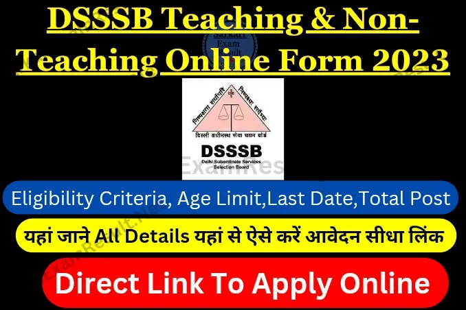 DSSSB Teaching & Non-Teaching Recruitment 2023