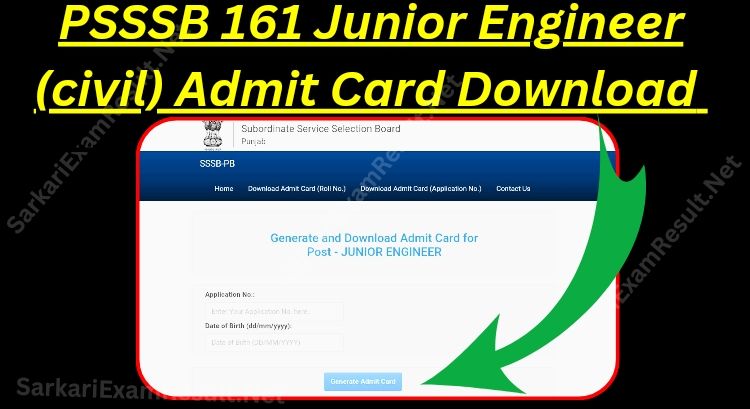 PSSSB JEE Admit Card 2024
