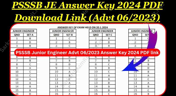 PSSSB JEE Answer Key 2024