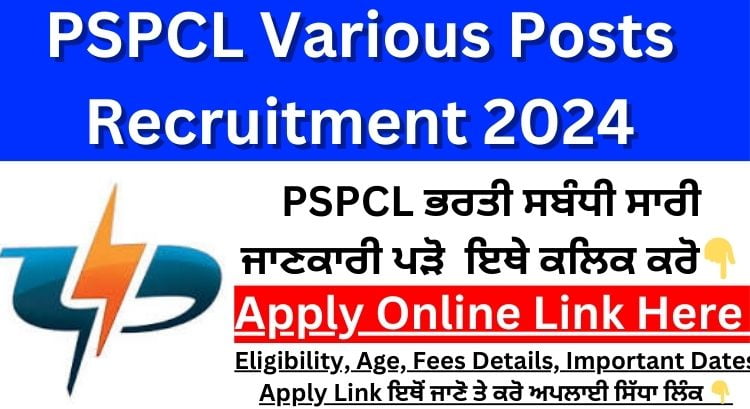 PSPCL Various Posts Vacancy 2024